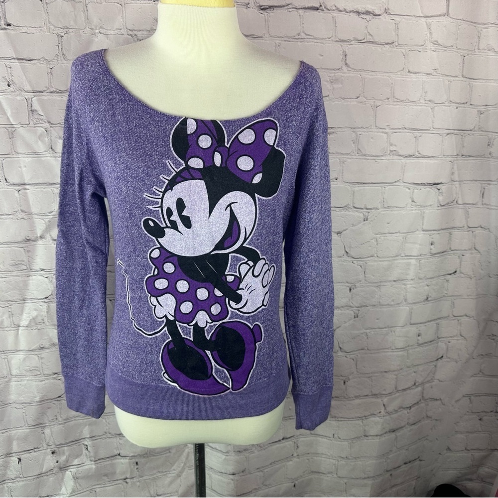 walt disney parks Women's cotton blend sweatshirt Sweater sz medium minnie mouse